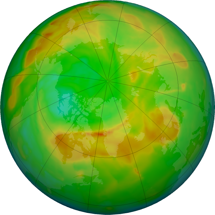 Arctic ozone map for 24 May 2011